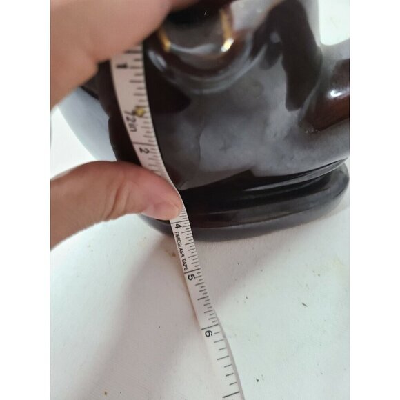 Vintage Napcoware Ceramic Art Pottery Brown Pipe Shaped Ashtray Hand Painted - Picture 9 of 10